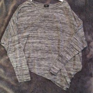 Mossimo Heather Grey Asymmetrical Top